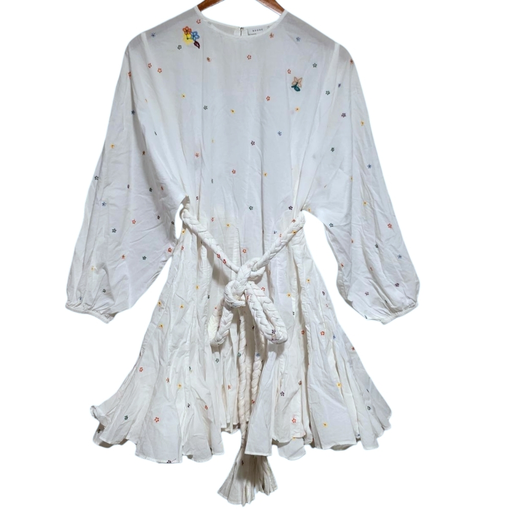 Rhode Ella Dress in White Multi Flower Size Small